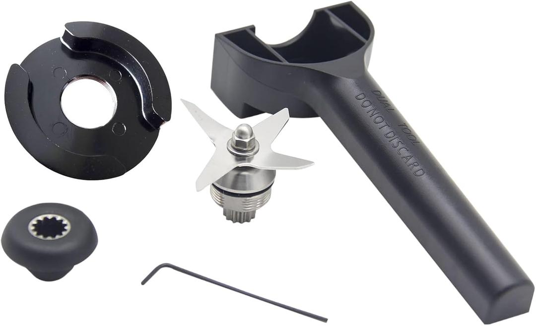 Blender 4 Knife Blade Repair Kit Include Wrench, Removal Tool, Drive Socket, Compatible with Vitamix 5200 Series Blender Mixer 32/48 and 64oz Containers