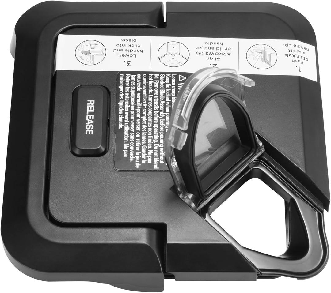 Blender Lid for Ninja Blender Replacement Parts, Locking Lid Replacement Top Cover Newer Square Compatible with Ninja 72 OZ Pitcher BL610 BL642 BL682 BN701 BN751 BN700 BN801 and More