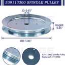 539131898 Spindle Assembly with 539113300 Pulley Replaces Husqvarna 539131898 Husqvarna Spindle Assembly for Husqvarna MZ61, MZ 61, MZT61, MZT 61, MZ T 61, M-ZT-61, MZ6128, MZ 6128 Lawn Mower