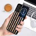 DAIZAG Compatible with Samsung Galaxy A23 Case,All-Round Protection Shockproof Anti-Scratches TPU Cover,Cases for Man Woman-1776 Vintage USA Flag Wood American Flag