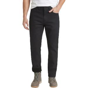 Weatherproof Vintage Fleece Lined Pants Men's - Regular Fit | Soft & Warm, Cold Weather Insulated Canvas Winter Pants for Men (40W x 30L, Black)