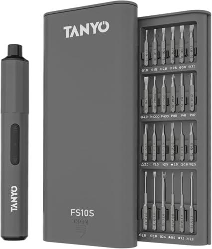 TANYO Mini Electric Screwdriver Cordless, 51 in 1 Precision Screwdriver Set Rechargeable, Small Electric Screwdrive with 48 S2 Bits, 400mAh Battery LED Light Power Screwdriver for Electrical Repair