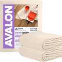 Canvas Drop Cloth for Painting 4x12 feet Pack of 2-8oz Painters Drop Cloths for Painting - All Purpose Canvas Tarps for Floor & Furniture Protection - Recycled Cotton Fabric