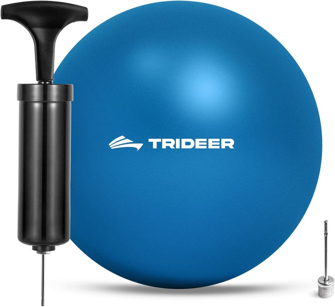Trideer Pilates Ball - 7-8 inch with Pump, Small Core Ball for Yoga, Barre, Physical Therapy (Blue)