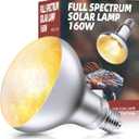 DXOPHIEX 160W Reptile Heat Lamp Bulb Full Spectrum UVA UVB Reptile Light, Sun Lamp Basking Light for Bearded Dragon, Mercury Vapor Bulb for Reptiles and Amphibians