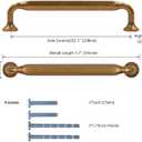 10 Pack 5 Inch(128mm) Kitchen Cabinet Handles Antique Brass Cabinet Pulls Vintage Retro Kitchen Cabinet Hardware Drawer Pulls for Dresser Cupboard Wardrobe