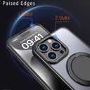 Magnetic Stand Case for iPhone 14 Pro [with 2 Tempered Glass Film] [360 Rotation Magnetic Stand] [Compatible with Magsafe] Military-Grade Drop Protection Case, Black