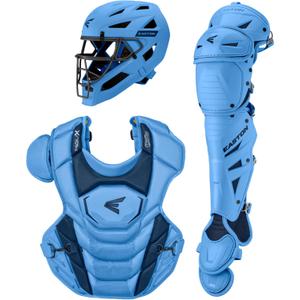 Easton | MAV X Series Baseball Catchers Set | NOCSAE Certified | Adult, Intermediate, Youth Sizes | Multiple Colors (Columbia Blue / Navy)
