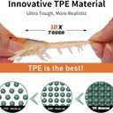 TRUSCEND Pre-rigged Fishing Jig Lures for Freshwater and Saltwater, Innovative Super Durable TPE Bass Lures, Lifelike Shrimp Crayfish Swimbait, Weedless Lure for Crappie Trout Walleye, Keep Separately (B2-2.5"-0.45oz)