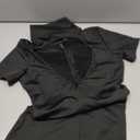 Women's Backless Bodycon Jumpsuit Short Sleeve One Piece Outfits Black S