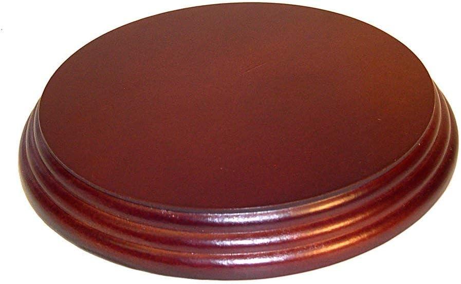 National Artcraft 6" Round Wood Display Base - Walnut Finish (Pkg/1)