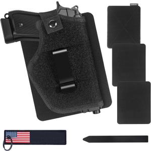 WarBull Concealed Carry Car Gun Holster with 3M Hook Pads, No Drilling Mount Pistol Holster for Men & Women, Gun Holder with Retention Strap for Backpack, Vest, Fanny, Vehicle