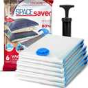 12 Pack Variety Vacuum Storage Bags for Comforters, Blankets & Clothes  Vacuum Sealed Compression Bags with Hand Pump  Space Saver Storage Bags for Bedding, Moving, Travel & Organization (6L & 6XL)