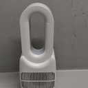 let'me Desk Fan, Portable Bladeless Fan 11.8 inch Small Personal Cooling Fan with 5 Colors Touch Control LED Light, Quiet Table Fan for Office, Home, Bedroom (WHITE)