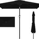AreShark 6.5' x 10' Rectangular Patio Umbrellas for Outdoor, Outdoor Table Umbrella, Large Outdoor Patio Umbrellas with 6 Sturdy Ribs for Pool, Garden, Deck & Market (Black)