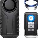 WSDCAM Wireless Bike Alarm with Remote, Rechargeable Bicycle Alarm System Anti Theft, IP65 Waterproof, 113dB Loud Bike Alarms for E-Bikes, Motorcycles, Scooter, Outdoor Riding and Cycling Safety