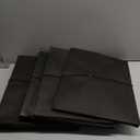 10 Pack Expanding File Folder with 4 Inch Extra Wide Expansion, Letter Size Accordion Organizer Pockets with Flap and Cord Closure for Home Office, School, Black