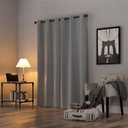 Sun Zero Cyrus Thermal 100% Blackout Grommet Curtain Panel Pair (40"W x 63"L (Pack of 2), Silver Gray)