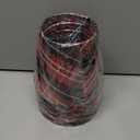 Baquler 6 Pcs Christmas Lamp Shades Set 5.91"W x 5.12"H Hardback Chandelier Shade Red Plaid Little Droplight Shades Wall Lamp Chandelier Lamp Shade Gift Holiday Decor Supply