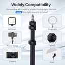 Ulanzi TT43 Extendable Photography Light Stand, Adjustable 6.23ft Aluminum Tripod, Reversible Portable Studio Lighting Tripod for  Continuous Output Lighting/Strobe Light/Webcams/Cameras/Softbox