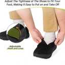 Men's Orthopedic Diabetic Extra Wide Walking Loafers: Lightweight Adjustable Fit Plantar Fasciitis Hammer Toes Tennis Shoes, Comfortable Casual Arch Support Outside Leather Dress Shoes Black Size 9