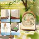 CIBAIL USB Desk Fan with Timer - 8 Inch Small Portable Table Desktop Fans with Strong Wind Ultra Quiet 3 Speeds and 180Tilt Folding,Mini Personal Cooling Essentials (Z6 Battery Power, White)