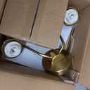 Vintage Bathroom Vanity Light, 2-Light Matte Brass Finish Vanity Light with Floral Amber Glass Shades, Bathroom Light fixtures Suitable for Vanity Light Fixture