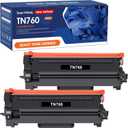 TN760 Toner for Brother Printer: Replacement for Brother TN730 TN 760 TN-730/TN-760 TN-760 TN-730 High Yield Black Cartridge MFC-L2710DW MFC-L2750DW DCP-L2550DW HL-L2350DW HL-L2395DW HL-L2370DW 2 Pack