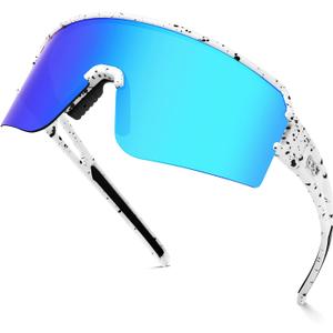 FMY Polarized Cycling Glasses Sports Sunglasses,UV400 Protection Eyewear Baseball Running Fishing for Men Women Youth