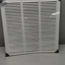HVAC Premium 18'' x 18'' [Duct Opening] Flat Stamped Steel Return Air Grille - Sidewall and Ceiling - HVAC Vent Duct Cover - White [Outer Dimensions: 19.75''w X 19.75''h]