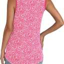 Tank Tops for Women 2025 Sleeveless Shirts Casual V Neck Summer Tops Sexy Going Out Loose Fit T Shirt (Pink, XL)