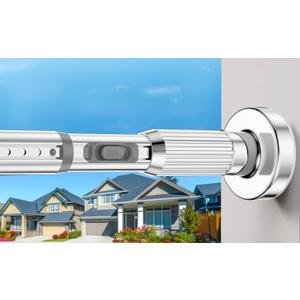 Long Tension Rod 41-144inch Silver Tension Curtain Rods no Drilling