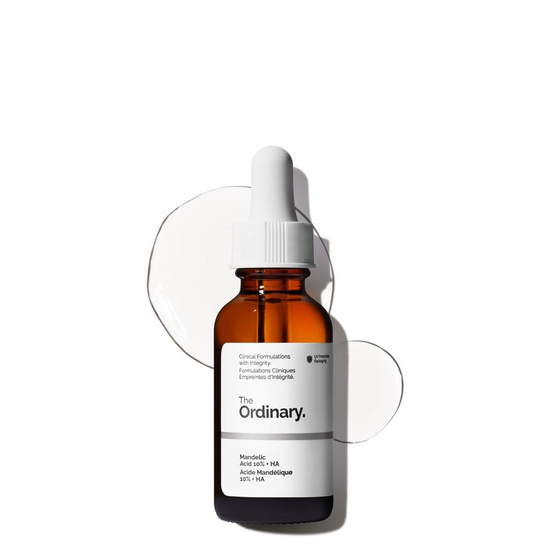The Ordinary Mandelic Acid 10% + Hyaluronic Acid, Gentle Exfoliating Serum for Clarity and Hydration, 1 Fl Oz