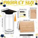 Newtay 55 Pcs Large Words of Wisdom Graduation Glass Jar Graduation Wishes & Advice Cards and Sign Guest Book for Graduate Decoration Best Wishes Grad Party Supplies(Funny)