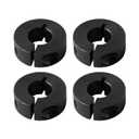 (4-Pack) Shaft Collar 1" Bore, 1045 Steel Set Screw Split Clamp-On Collars, 1-3/4" OD, 1/2" Thickness, with M4 Set Screws