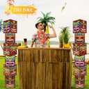 12 Pcs Luau Party Decorations Tiki Totem Pole Decor Column Card Stock 68.8 Inch Height Three Dimensional for Hawaiian Luau Birthday Party Home Outdoor Indoor Tropical Theme Decor (4 Sides)