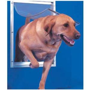 Ideal Pet Products Deluxe Aluminum Pet Door with Telescoping Frame, Extra Large, 10.5" x 15" Flap Size, White