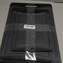 Extra Large Cutting Boards, Plastic Cutting Boards for Kitchen (Set of 3) Cutting Board Set Dishwasher Chopping Board with Juice Grooves Easy-Grip Handles, Dark Grey, Empune