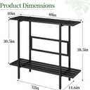 Heavy Duty Plant Stand Outdoor Indoor, Large Metal 48" L x 10" W x 38"H