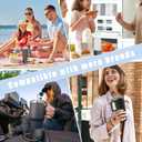 2 x Accessories for Stanley Cup,2Pcs Silicone Flower Straw Cover Caps 10mm Glitter Black Straw Toppers,1Pcs Cute Handle Charm and 1Pcs Bling Silicone Boot Sleeve for Stanley 30&40oz Tumbler