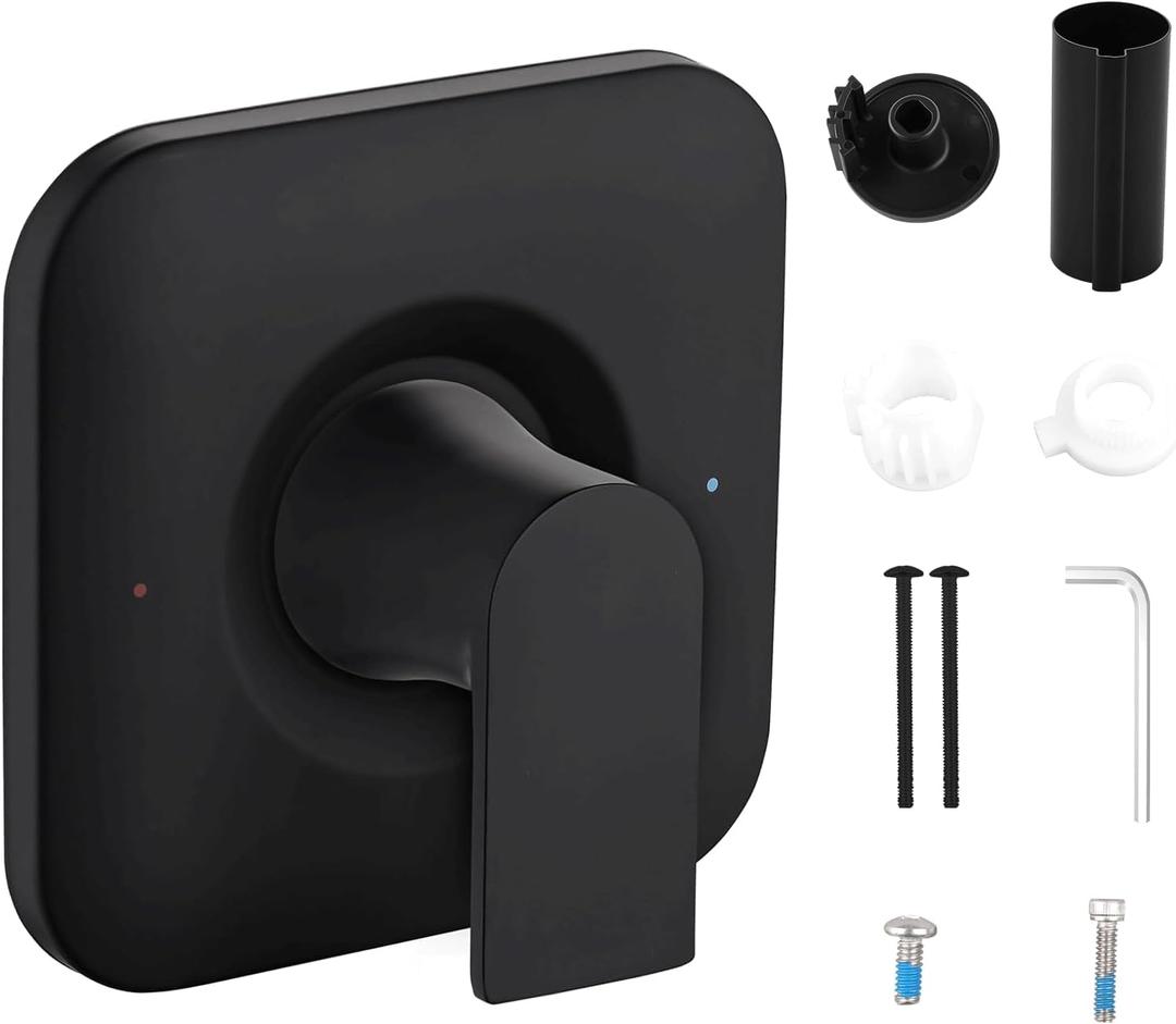Shower Handle Replacement for Moen T2471BL Genta LX Posi-Temp Valve Trim Kit, Fits 2510 2520 2570 2590 Valves, Matte Black Shower Trim Kit Shower Lever Handle (Valve Not Included)