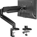MOUNTUP Single Monitor Desk Mount, Adjustable Gas Spring Monitor Arm Support Max 32 Inch Screen, Computer Monitors Stand with Clamp/Grommet Mounting Base, VESA Mounts Fit 4.4-17.6lbs Computer, Black