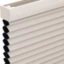 Changshade Cordless Cellular Shades, Blackout Honeycomb Shades for Windows, Pull Down Pleated Blinds, Easy to Install for Indoor Windows and French Doors,63" W x 72" H, Beige