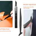 Gomake Vehicle Vinyl Wrap Window Tint Film Tool Kit Include 4 Inch Felt Squeegee, Retractable 9mm Utility Knife and Blades, Zippy Vinyl Cutter and Mini Go Corner Squeegee for Car Wrapping (5 Tools)