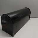 Metal Post Mount Mailboxes for Outside,Galvanized Steel,Waterproof,Medium Capacity,Red Flag Indicated,Modern Style,Mail Boxes for House Outside/Residential,Black,18.8 x 9 x 6.7 inches