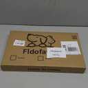 Fldofaves Dog Gate - 18"-45" Adjustable Extra Wide Metal Baby Gate to Step Over, 10" Tall Small Pet Gate with 3 Extension Kits, Pressure Mounted for Doorways & Stairs (White)