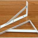 8-Piece Metal L Shaped Wall Shelf Bracket Rack Support 200x120x2mm Black