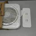 Cmyfato MORECORE Table Fan with 3 Adjustable Strong Wind Speeds, 8-Hour Timer & 270 Pivoting Head, Quiet AC-Powered Air Circulator, Desktop Fan for Home & Office Bedroom Bathroom Kitchen-White