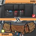 FINPAC Car Trunk Organizer and Storage, Detachable Seat Back Hanging Organizers Storage with Zippers, Large Capacity Car Accessories Interior for Jeeps, SUVs, Vans (Black)