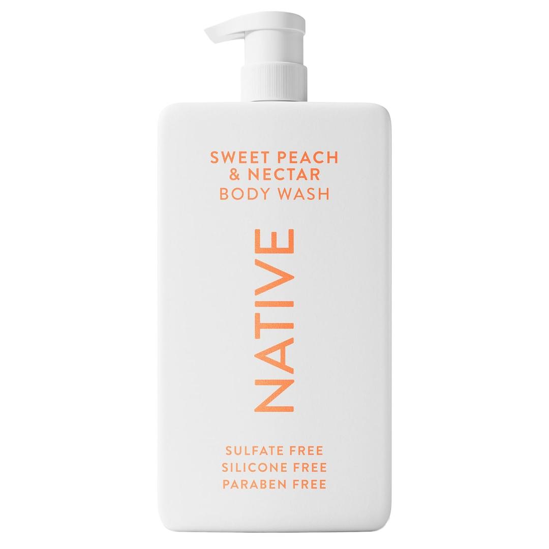 Native Sulfate Free Body Wash Contains Naturally Derived Ingredients | for Women & Men| Sweet Peach & Nectar, 36 oz (36 Fl Oz (Pack of 1))